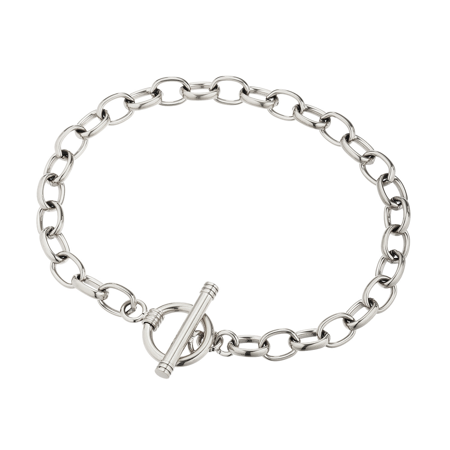 ラフィナリスタ サージカルステンレス チャンキーチェーン トグル＆バー ブレスレット