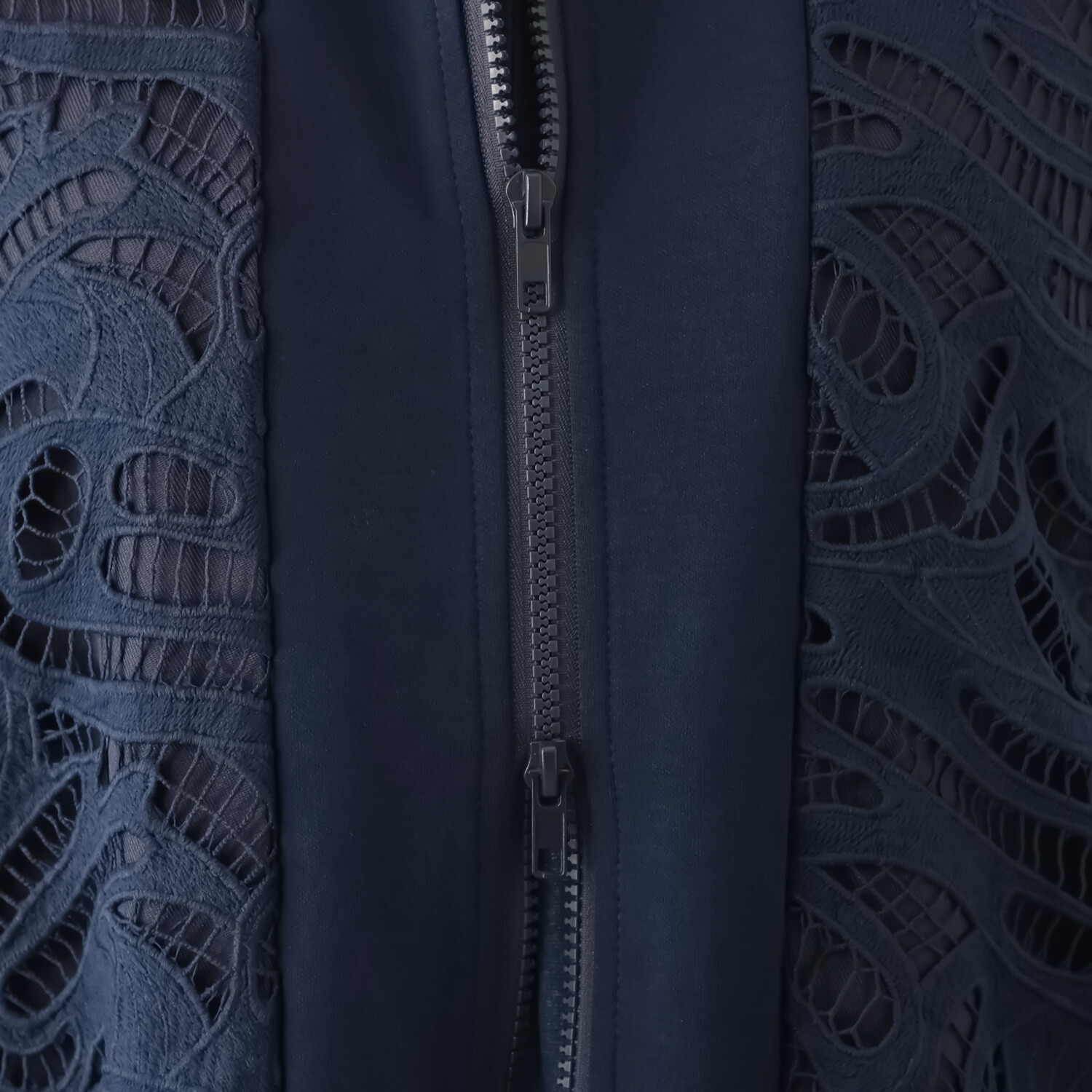 ベルデニム レース切替 オーバーサイズシルエット デザインコート