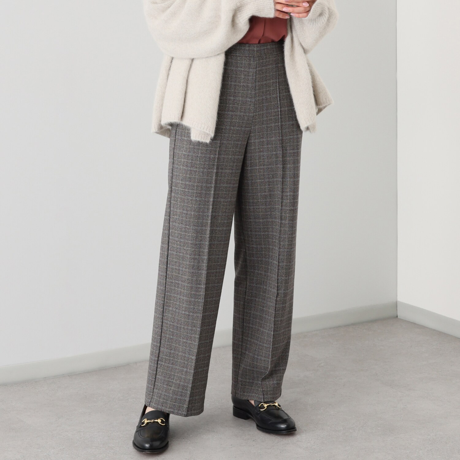 ＴＡＫＵＭＩＢＡ 吸湿発熱 ウーリッチウォーム イージーワイドスラックス ＜股下７０ｃｍ＞