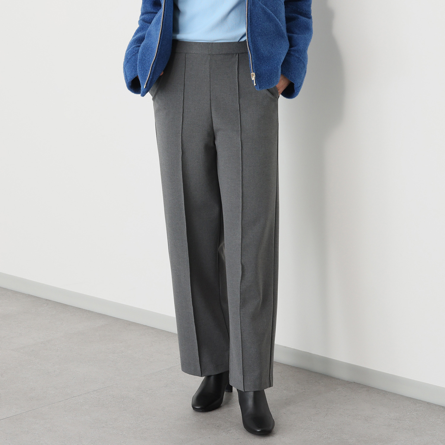 ＴＡＫＵＭＩＢＡ 吸湿発熱 ウーリッチウォーム イージーワイドスラックス ＜股下７０ｃｍ＞