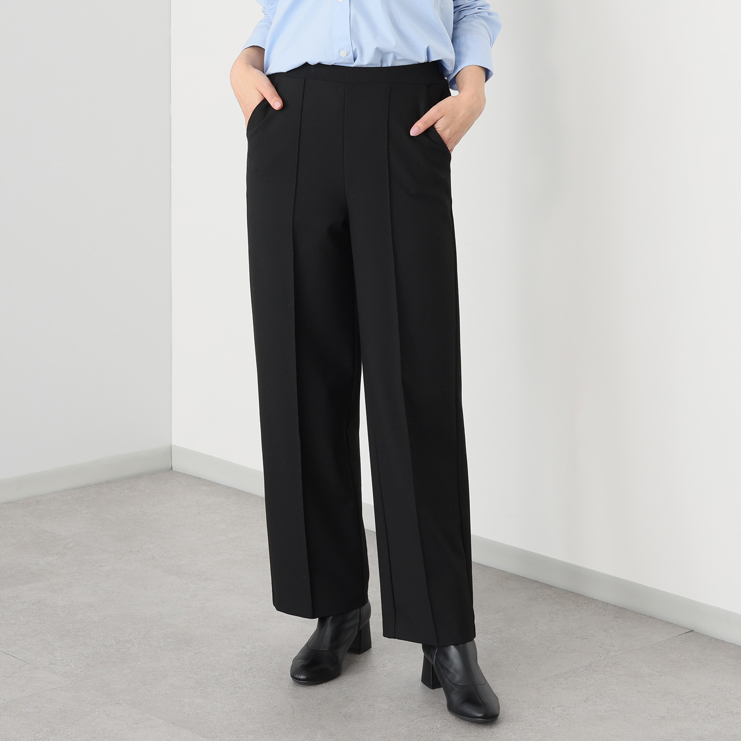 ＴＡＫＵＭＩＢＡ 吸湿発熱 ウーリッチウォーム イージーワイドスラックス ＜股下７０ｃｍ＞