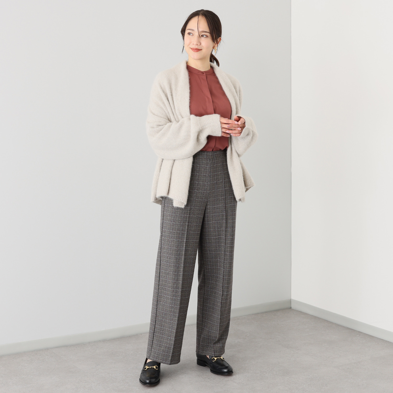 ＴＡＫＵＭＩＢＡ 吸湿発熱 ウーリッチウォーム イージーワイドスラックス ＜股下７０ｃｍ＞