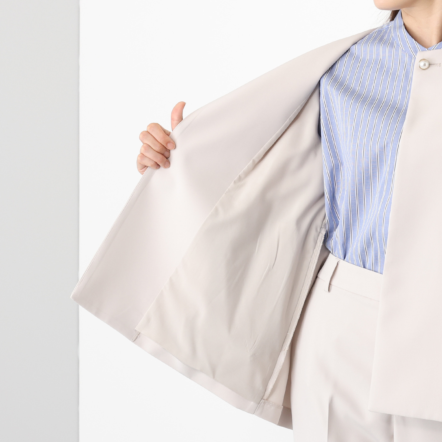 亀　恭子セレクト！ クラッサ 上品マットダブルクロス Ａラインジャケット＆ テーパードパンツ