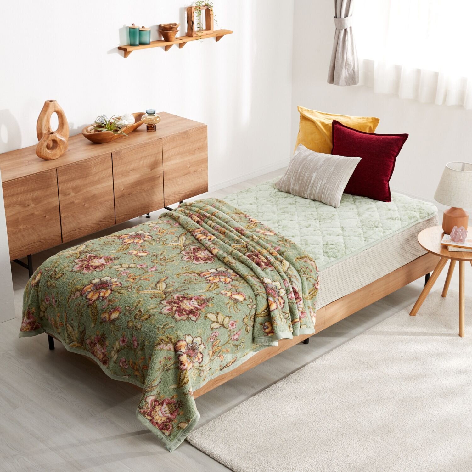 大津毛織 ホットテックス ボリューム掛け毛布＆ ボリューム敷きパッド ２点セット ＜ダブル＞