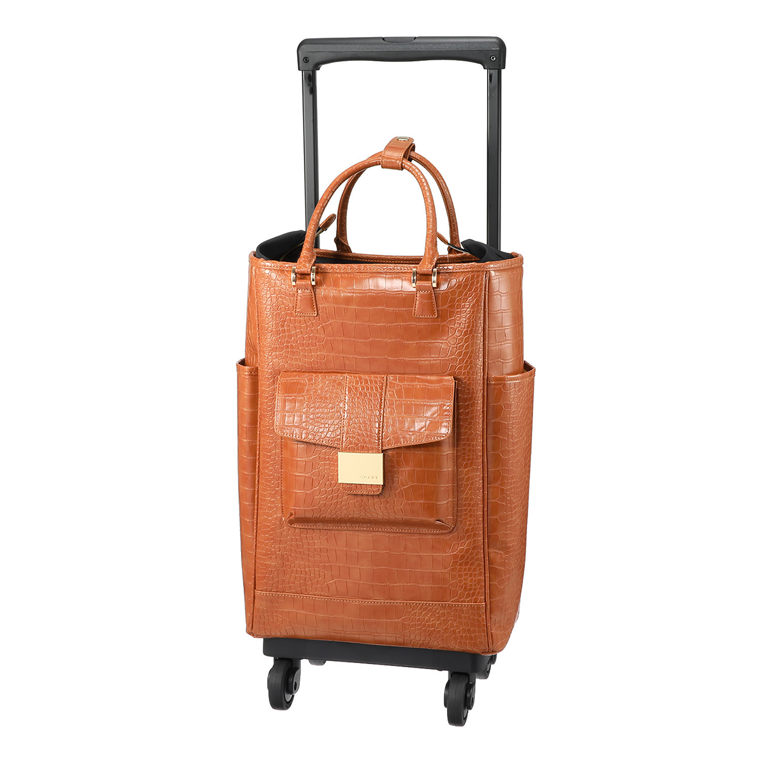スワニー トートキャリー クロコダイル型押しＩＩ ４輪ストッパー付き ＜Ｌサイズ＞