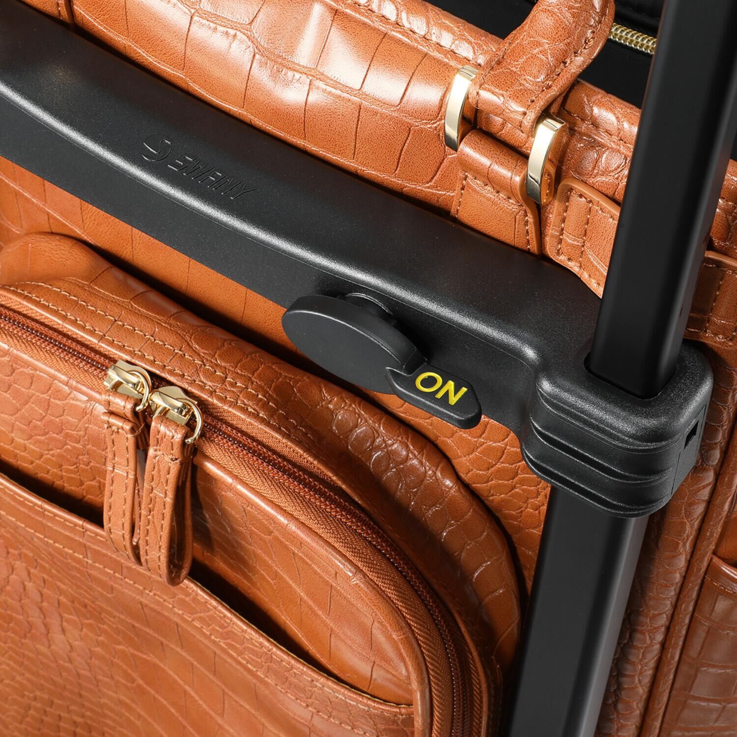 スワニー トートキャリー クロコダイル型押しＩＩ ４輪ストッパー付き ＜Ｌサイズ＞