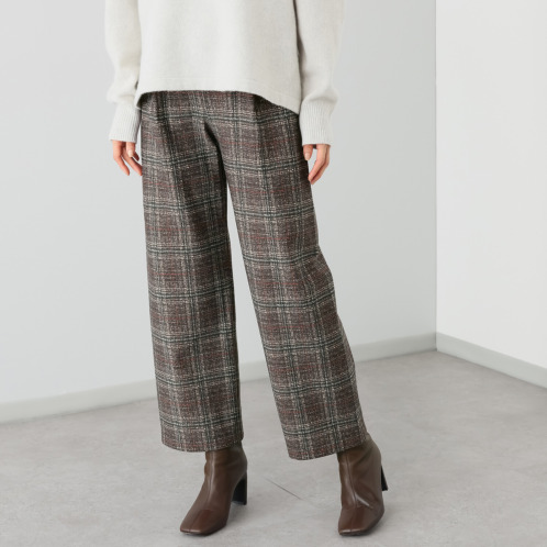 ピーツー　吸湿発熱・吸放湿　裏起毛セミワイドパンツ