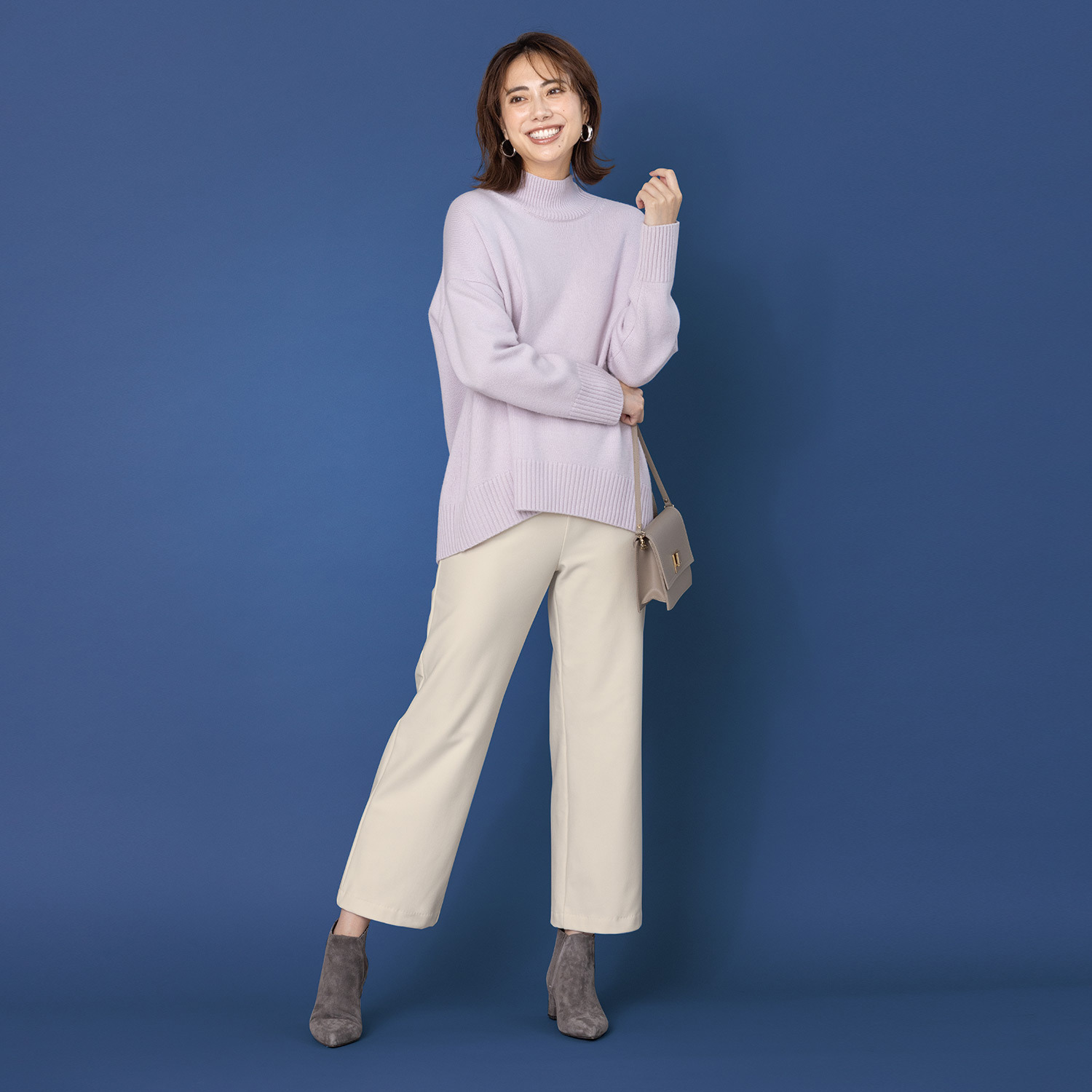 ピーツー 気持ちいぃ〜♪ マシュマロ起毛 ソフトワイドパンツ