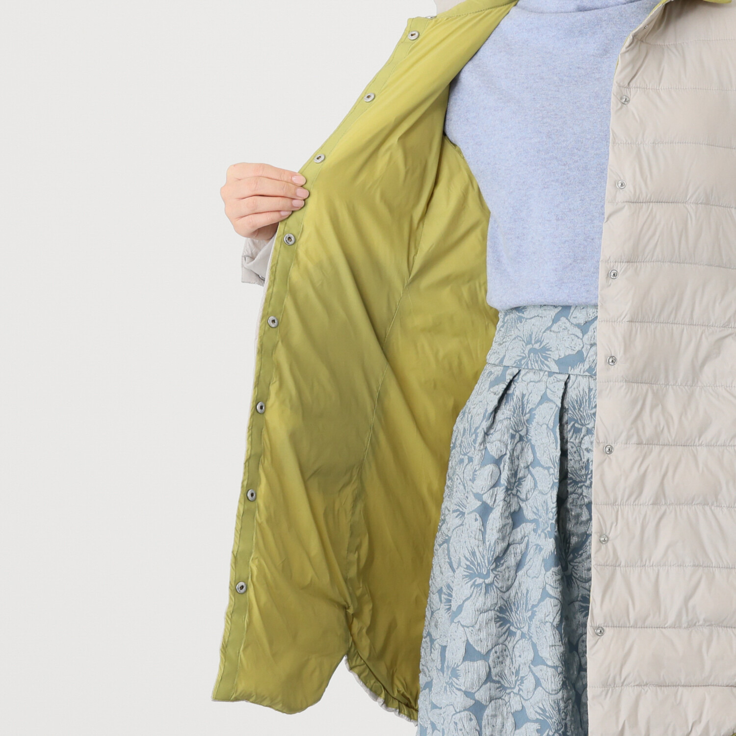 アンリック　オー　ブルー ウルトラ軽量 次世代ミックスダウン ステンカラーコート