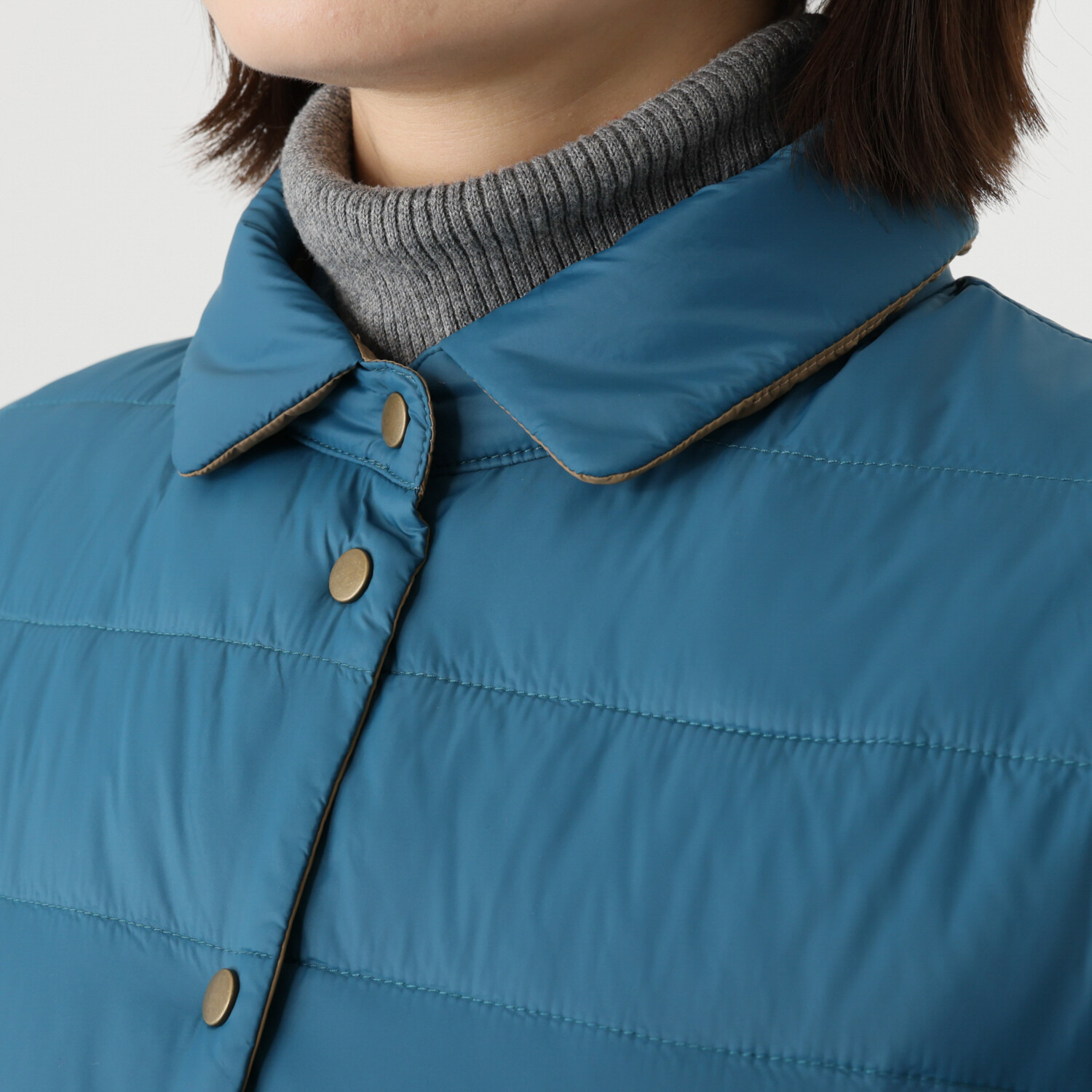 アンリック　オー　ブルー ウルトラ軽量 次世代ミックスダウン ステンカラーコート