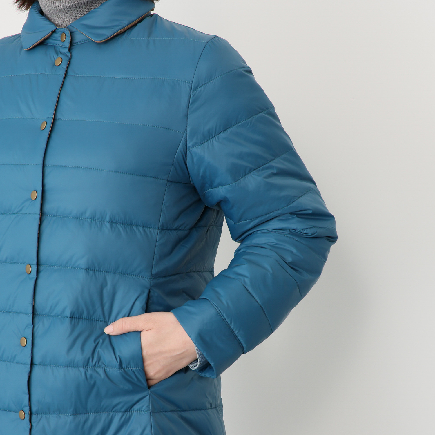 アンリック　オー　ブルー ウルトラ軽量 次世代ミックスダウン ステンカラーコート