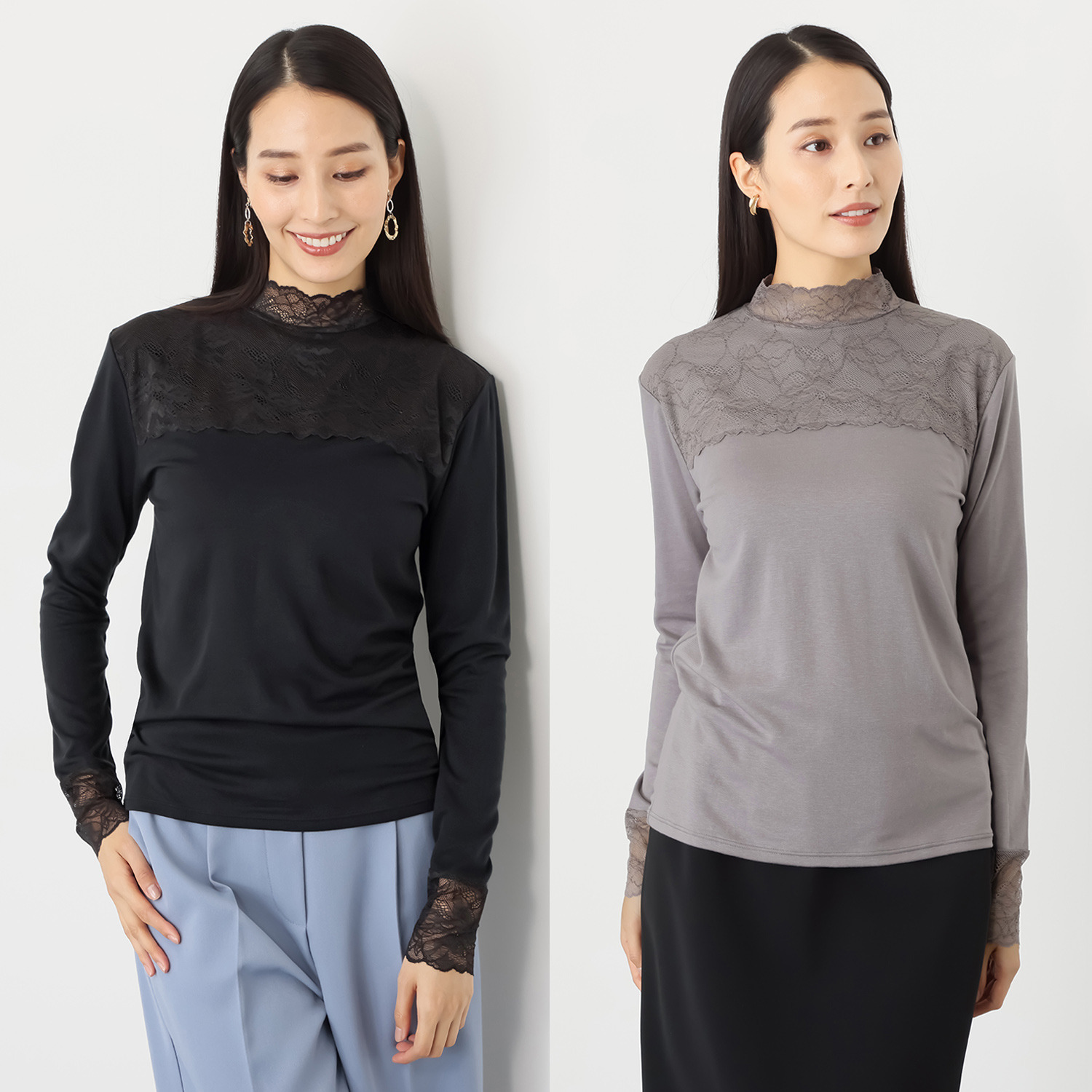 マリランテ 吸湿発熱・吸放湿 柔らかのびのび素材使用 タケダレースアクセント エレガントインナー ２枚セット