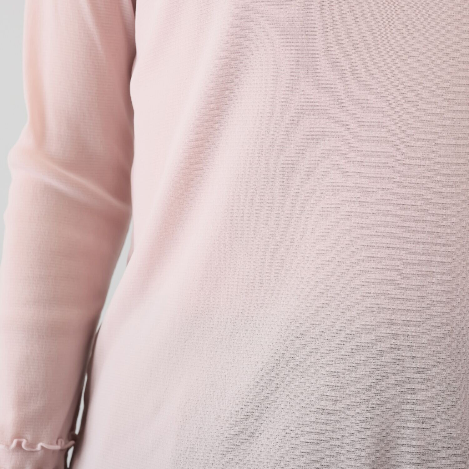 メッシュウィッシュ やわらか！　さらっと！ メッシュ素材！ フローラルネック プルオーバー