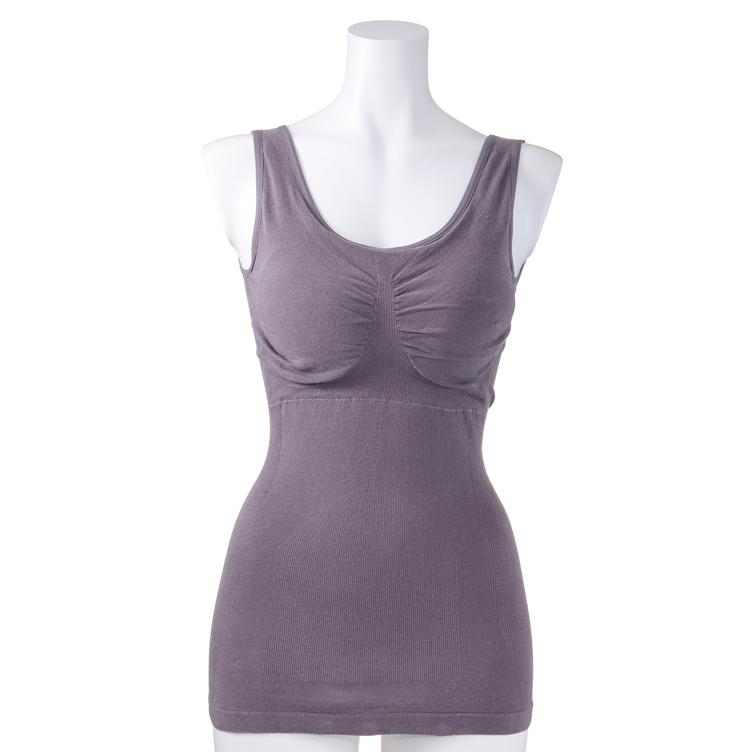 ジュエル ぐ〜んと伸びる やさしくフィット ヒアルロン酸加工 綿混素材の成型編 カップ付タンク２枚セット