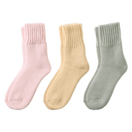 まるで毛布な 裏起毛ソックス ３色セット＜パステル＞