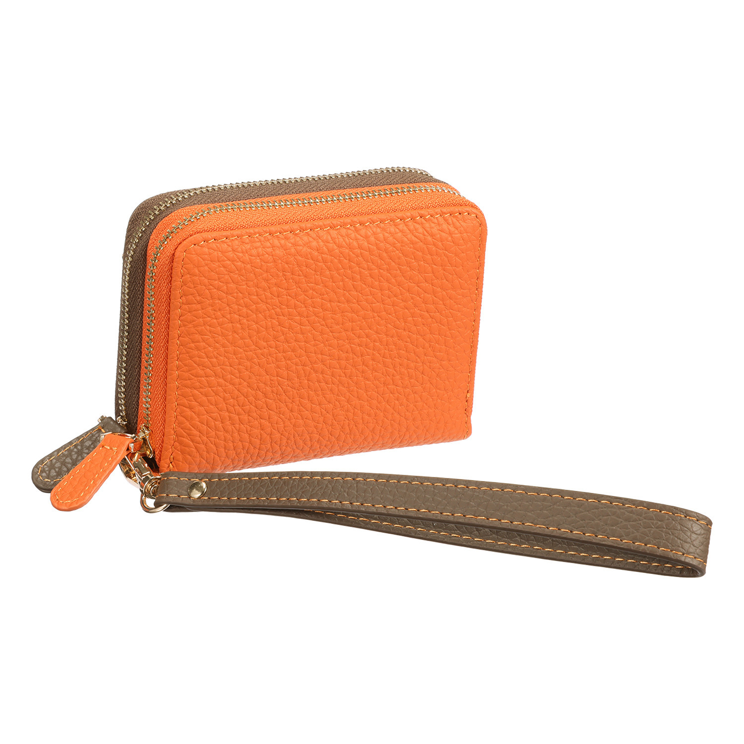 クレドバイメロディー 一目でわかるカード収納 ストラップ付 牛革ウォレット