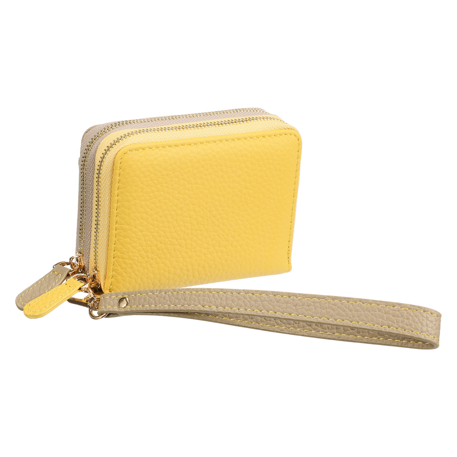 クレドバイメロディー 一目でわかるカード収納 ストラップ付 牛革ウォレット