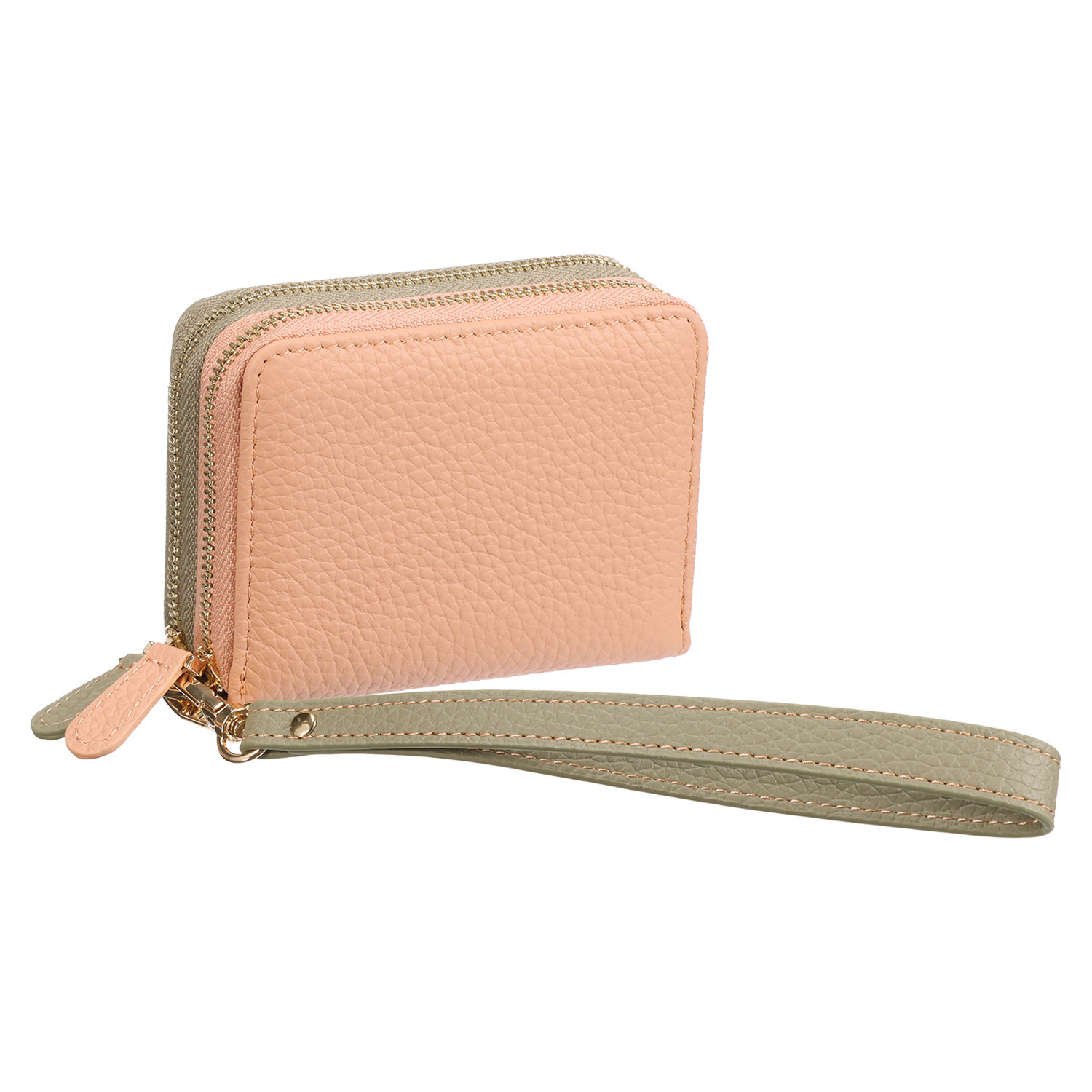 クレドバイメロディー 一目でわかるカード収納 ストラップ付 牛革ウォレット