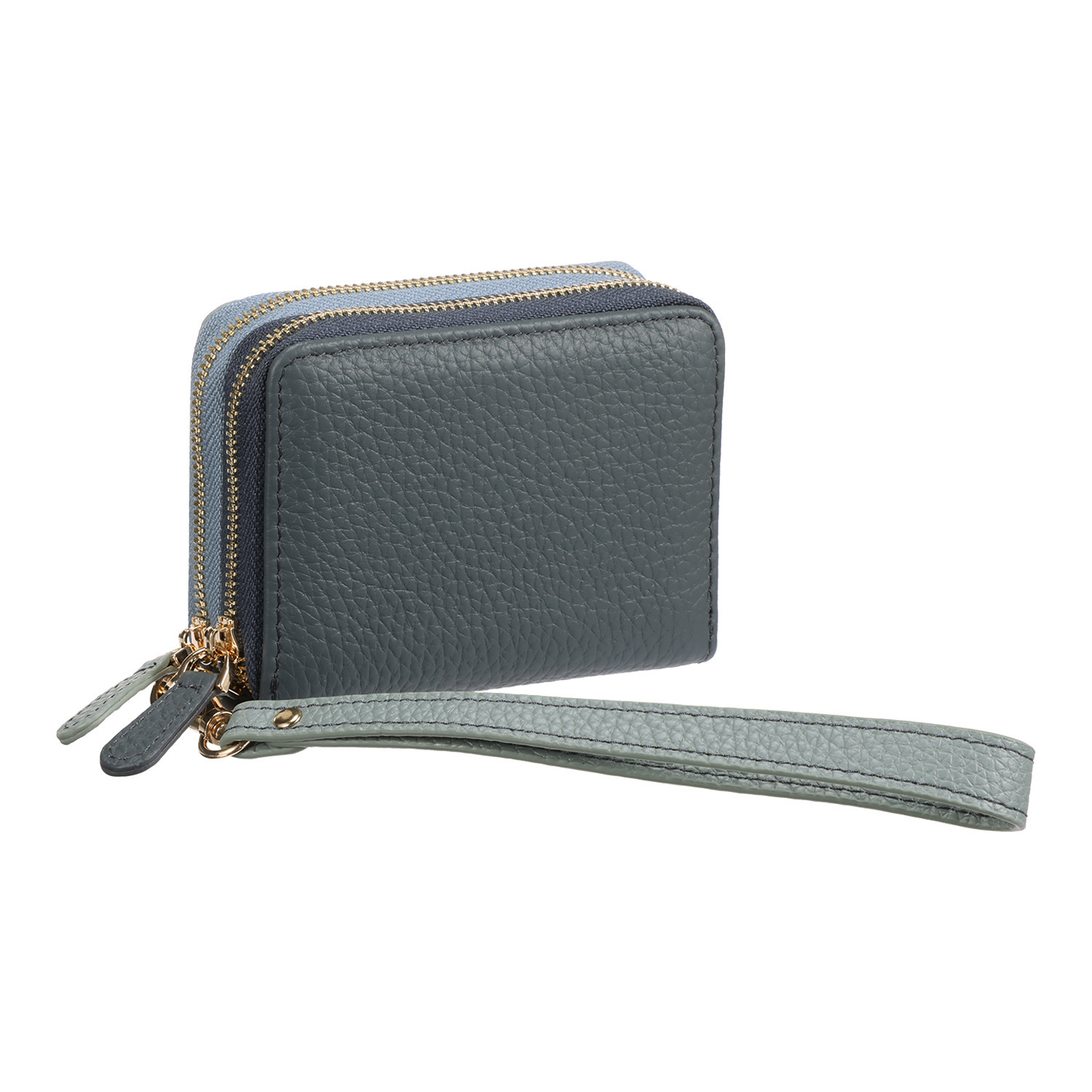 クレドバイメロディー 一目でわかるカード収納 ストラップ付 牛革ウォレット