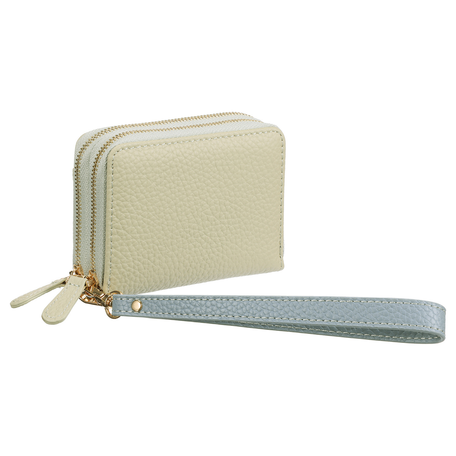 クレドバイメロディー 一目でわかるカード収納 ストラップ付 牛革ウォレット