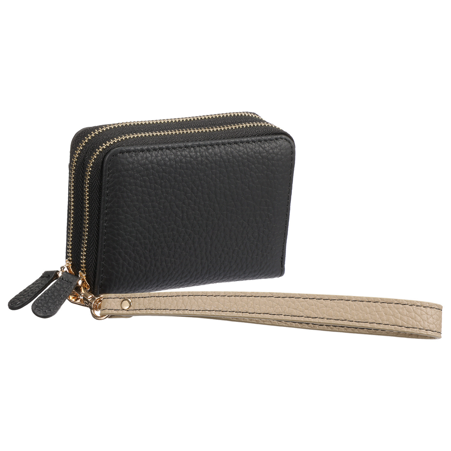 クレドバイメロディー 一目でわかるカード収納 ストラップ付 牛革ウォレット