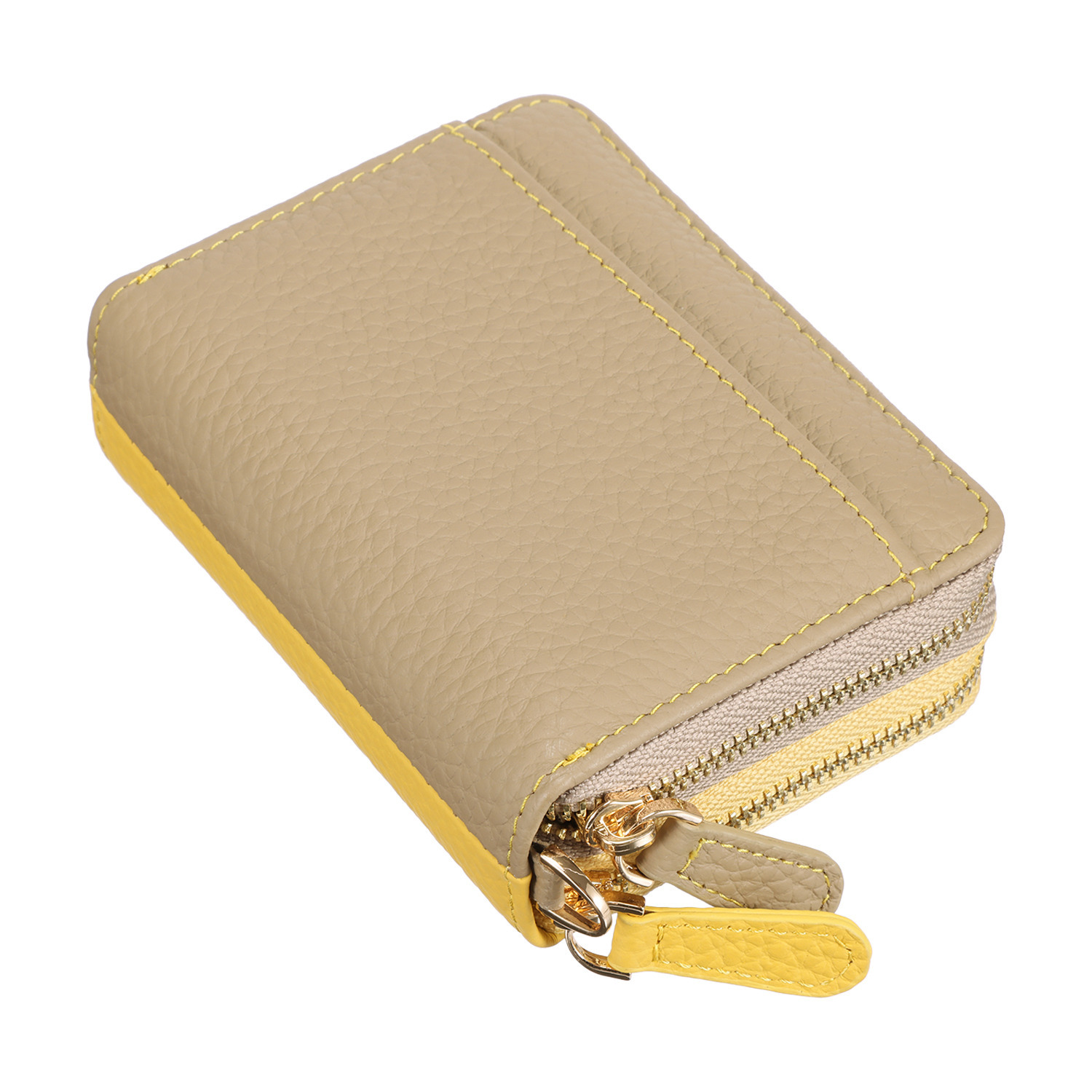 クレドバイメロディー 一目でわかるカード収納 ストラップ付 牛革ウォレット