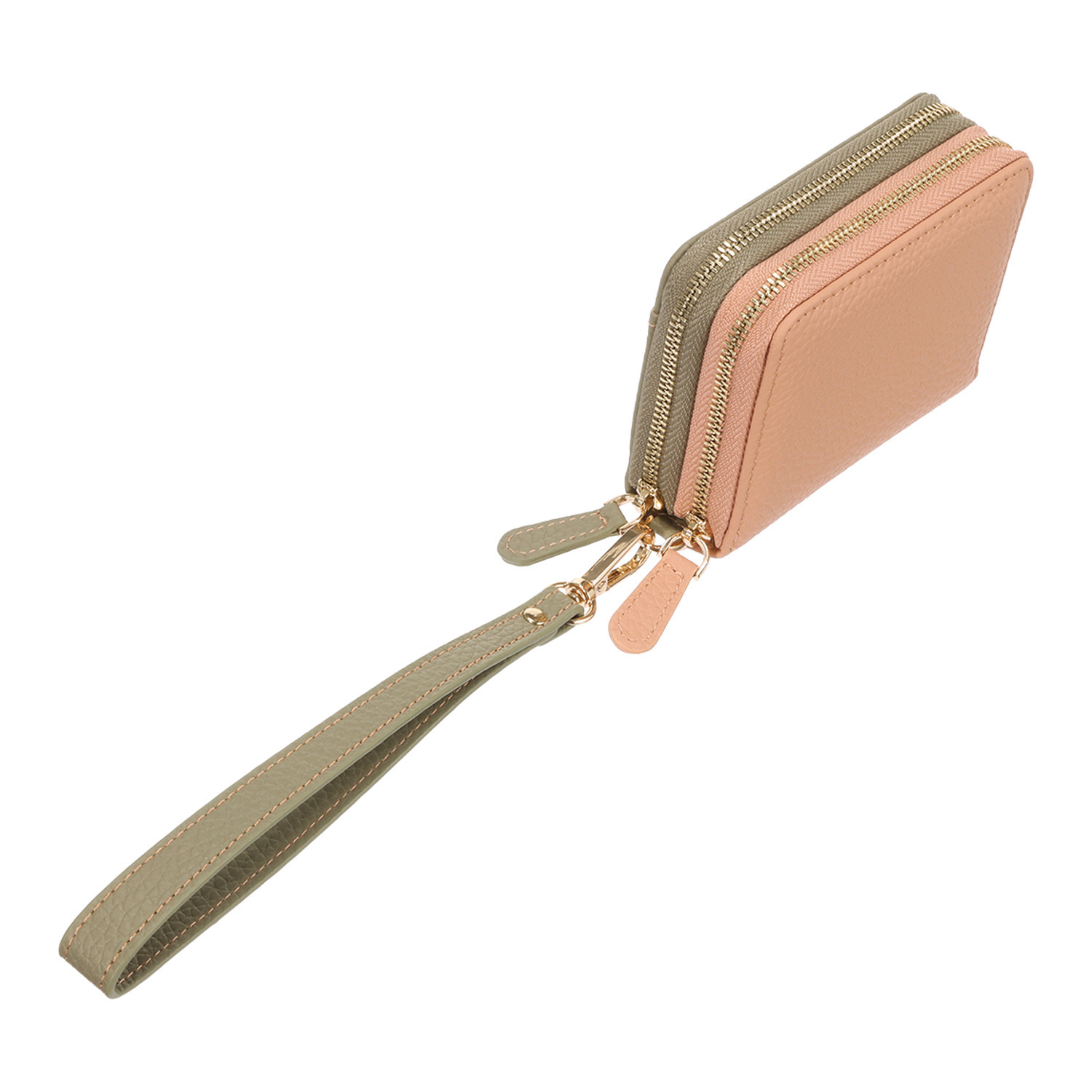 クレドバイメロディー 一目でわかるカード収納 ストラップ付 牛革ウォレット