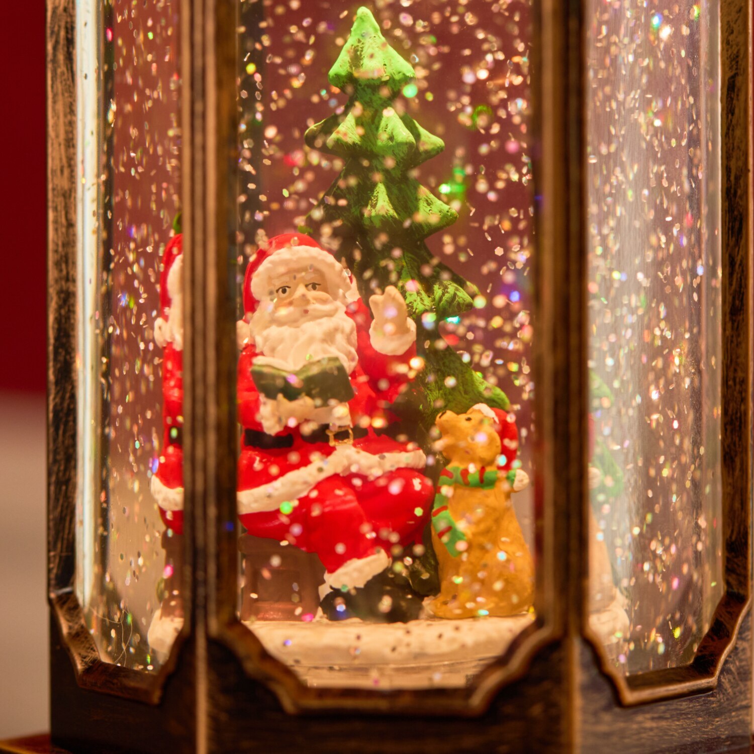 ライトアップで きらきら光る スノーイング ランタンライトスタンド