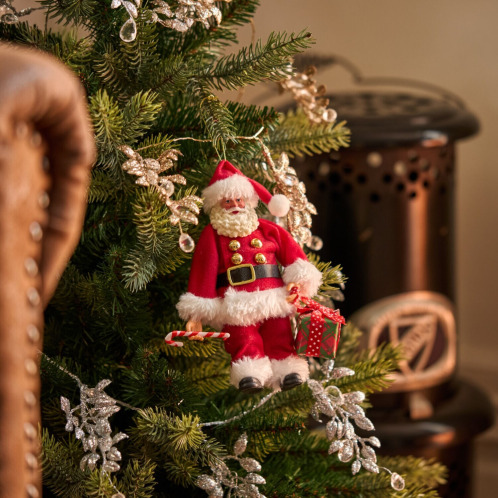 リアルな顔が　可愛くてオシャレ！　サンタオーナメント