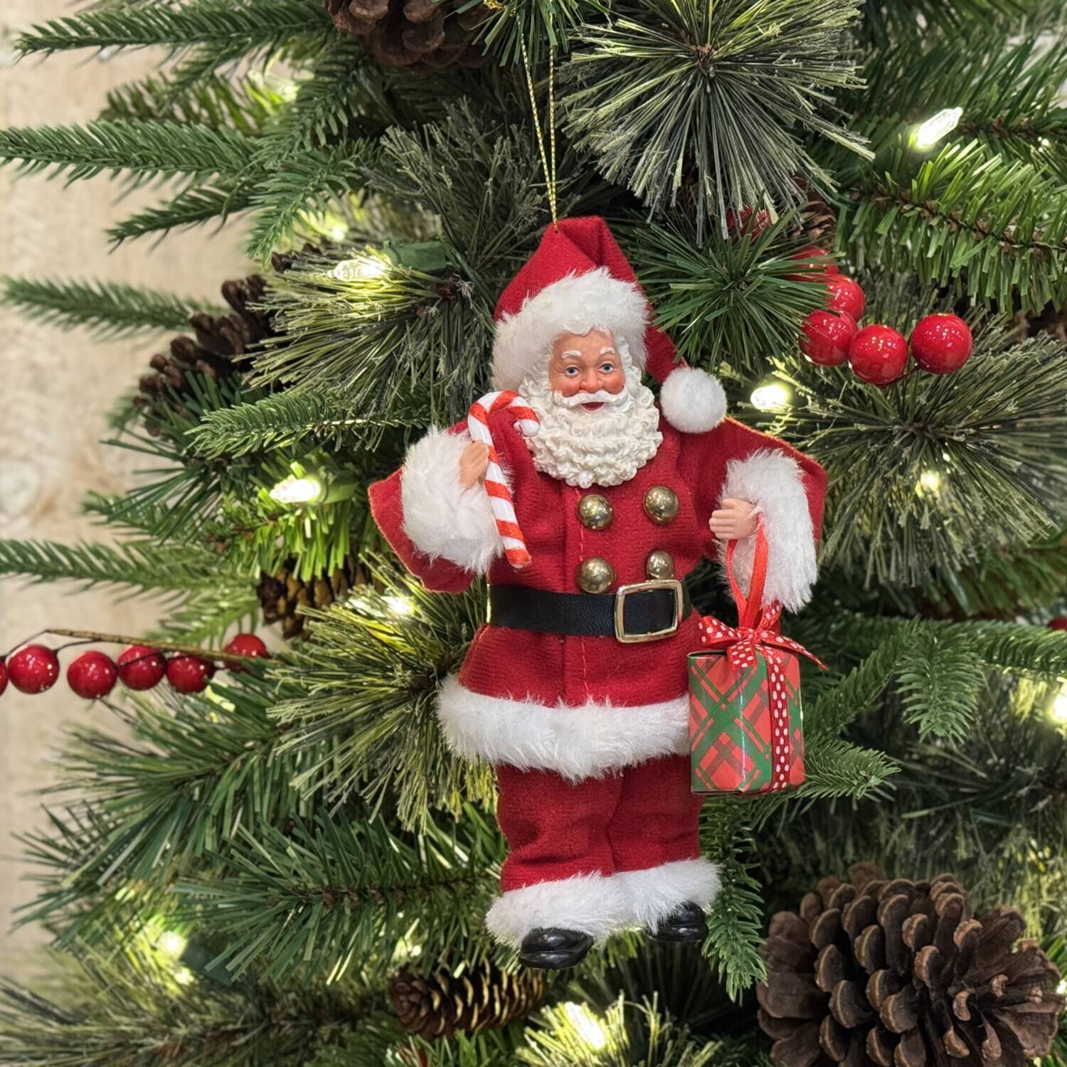 リアルな顔が 可愛くてオシャレ！ サンタオーナメント