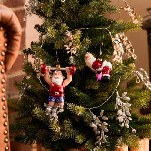 おもしろスタイル！　ユーモアたっぷり　サンタオーナメント　２種セット