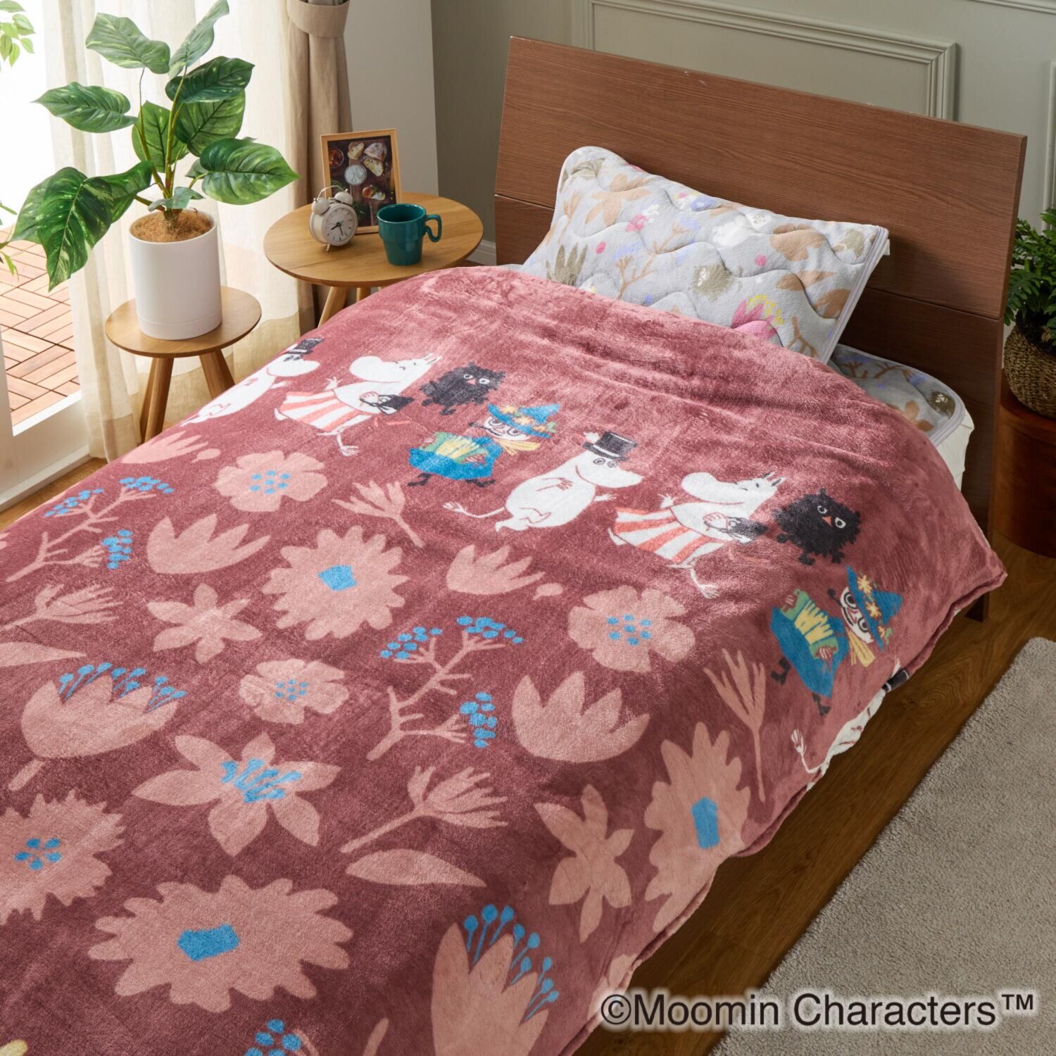 ムーミン 真夜中の心躍るとき モコモコ暖か寝具 ４点セット ＜ダブル＞