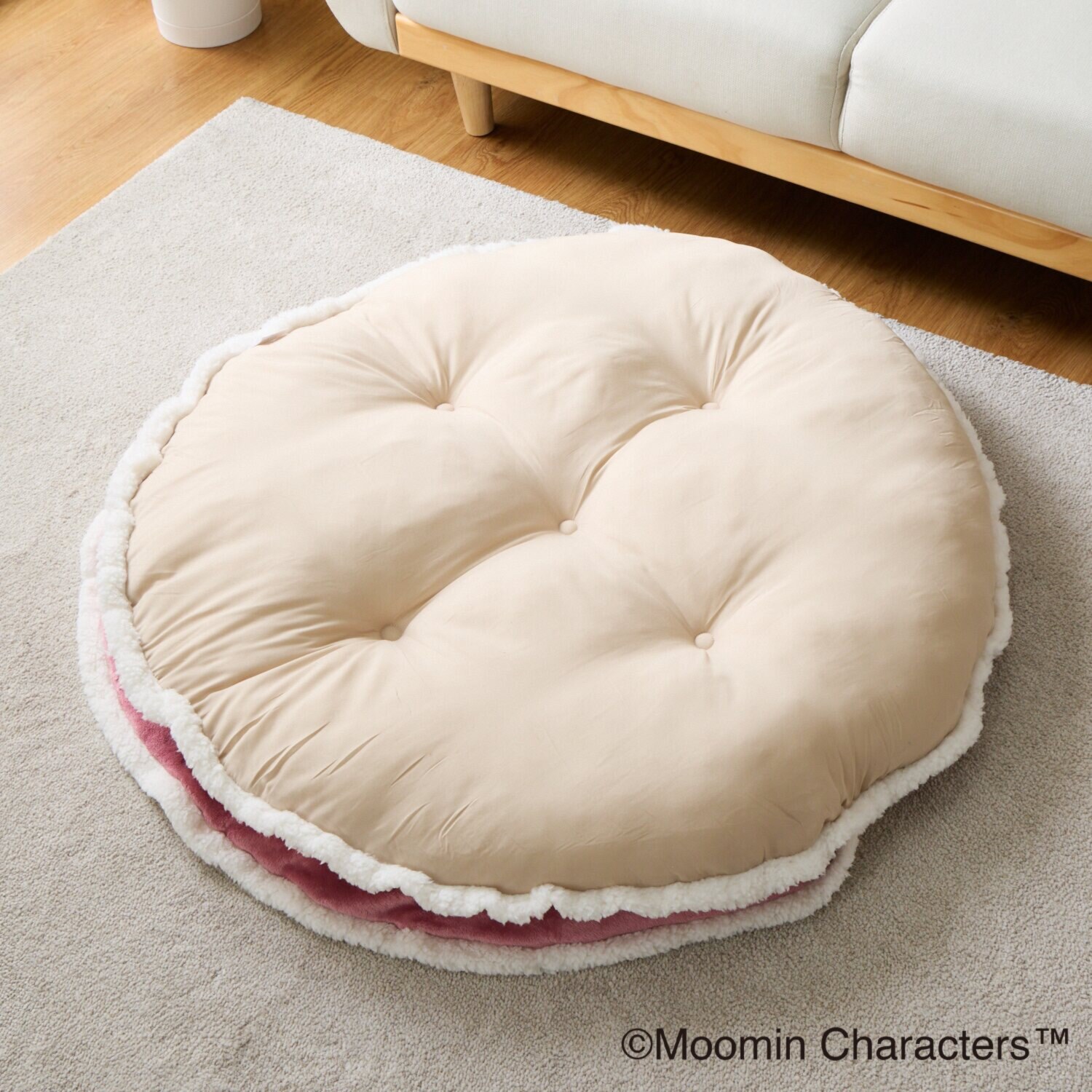 ムーミン モコモコ暖か バーガークッション ＜直径９０ｃｍ＞