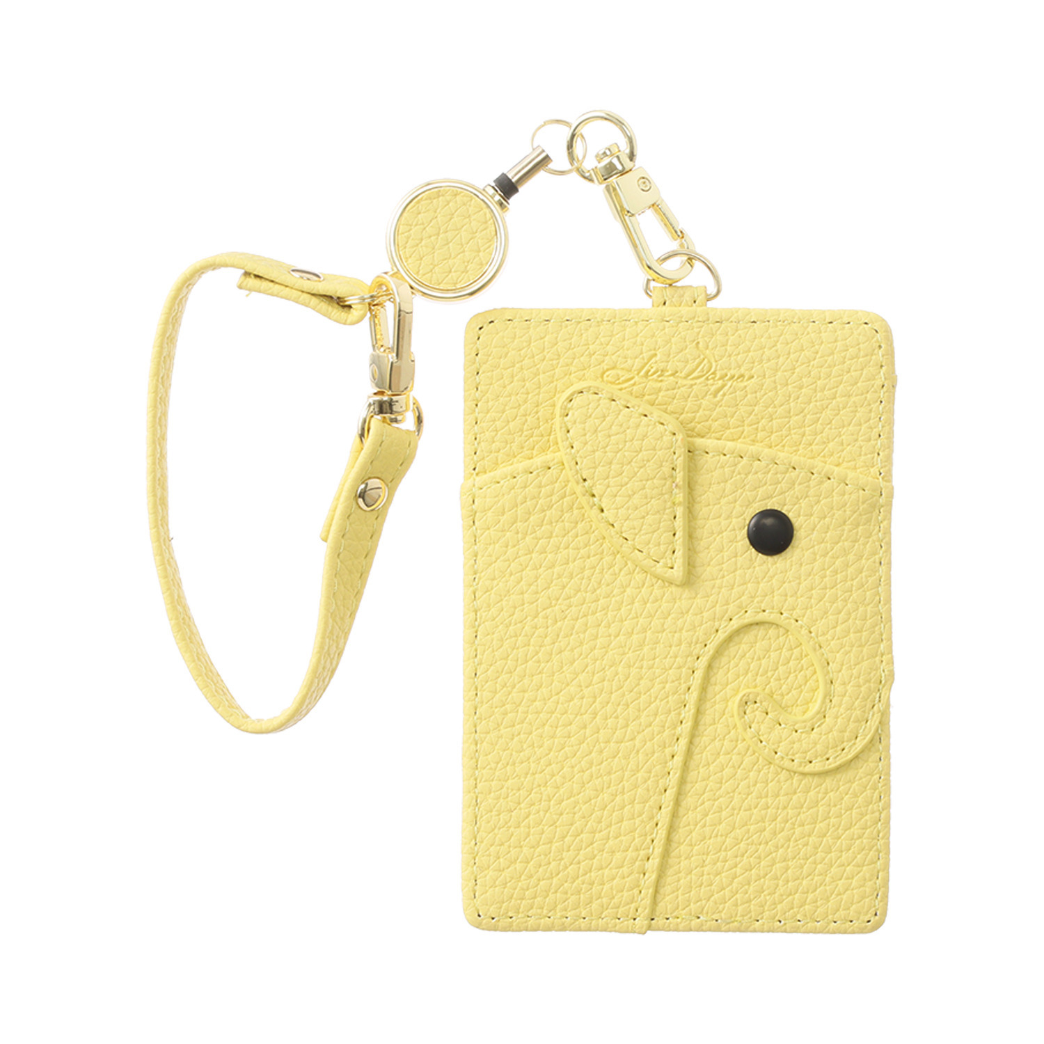 リズデイズ ゾウモティーフ リール付ストラップ パスケース