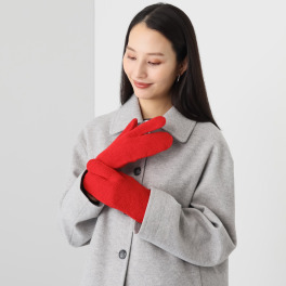 カシミコ ウールカシミヤ ニットグローブ