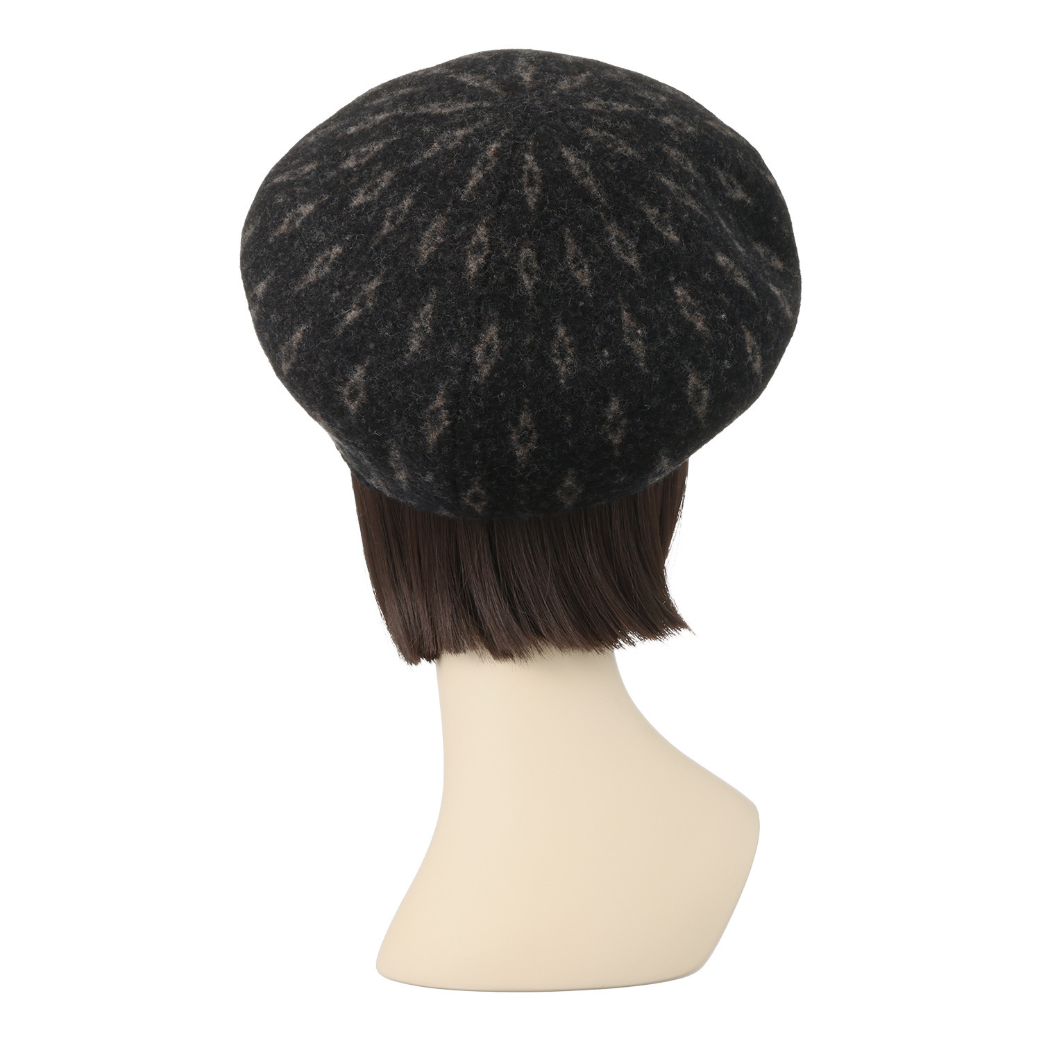 ベルモード ダイヤ柄縮絨ベレー帽