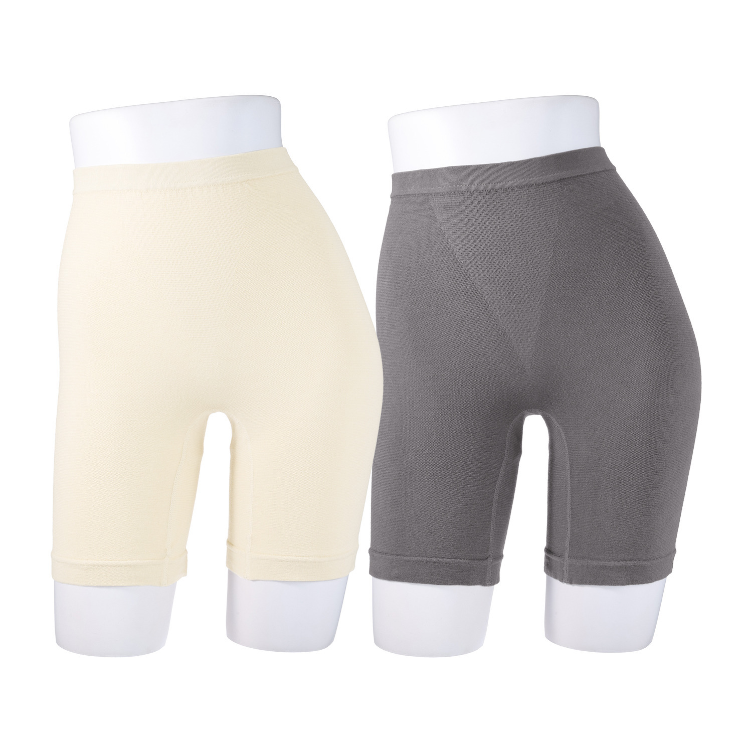 ジュエル ぐ〜んと伸びる やさしくフィット ヒアルロン酸加工 綿混素材の成型編 三分丈ボトム２枚セット