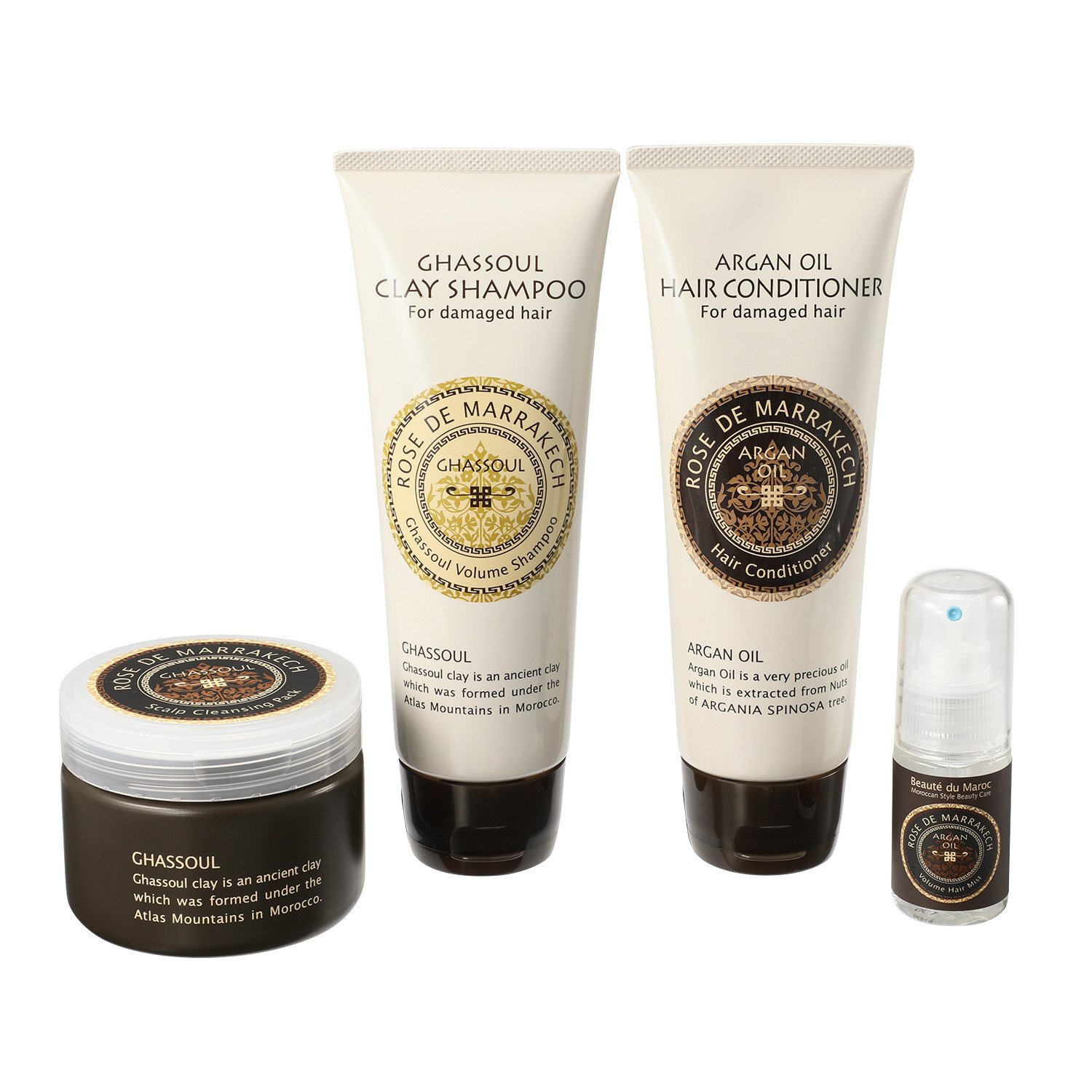 ローズ・ド・マラケシュ γ−ドコサラクトンを配合 ハリコシツヤ髪へ導く ガスール　ボリューム シャンプー＆ ヘアコンディショナー ヘアケアコフレセット