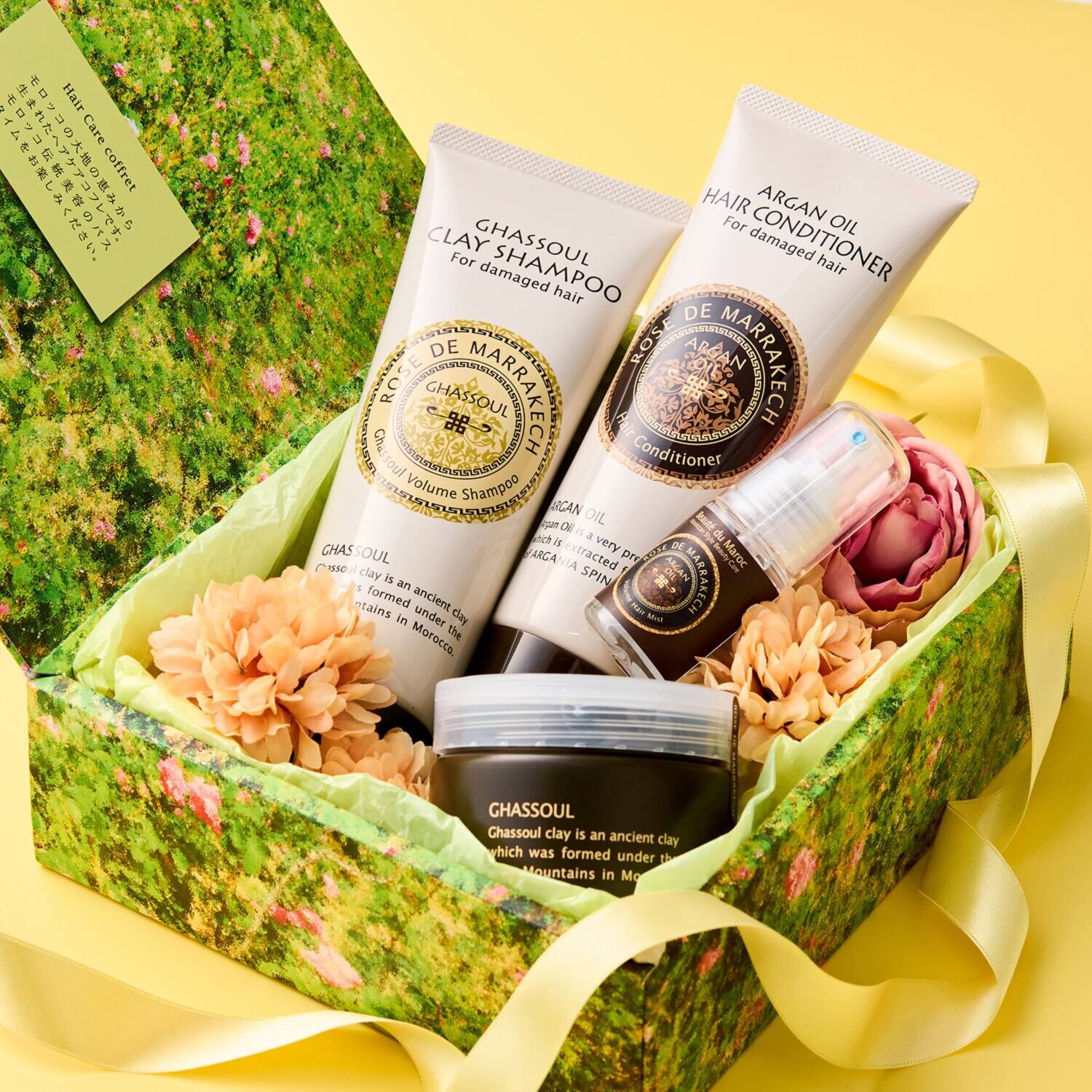 ローズ・ド・マラケシュ γ−ドコサラクトンを配合 ハリコシツヤ髪へ導く ガスール　ボリューム シャンプー＆ ヘアコンディショナー ヘアケアコフレセット