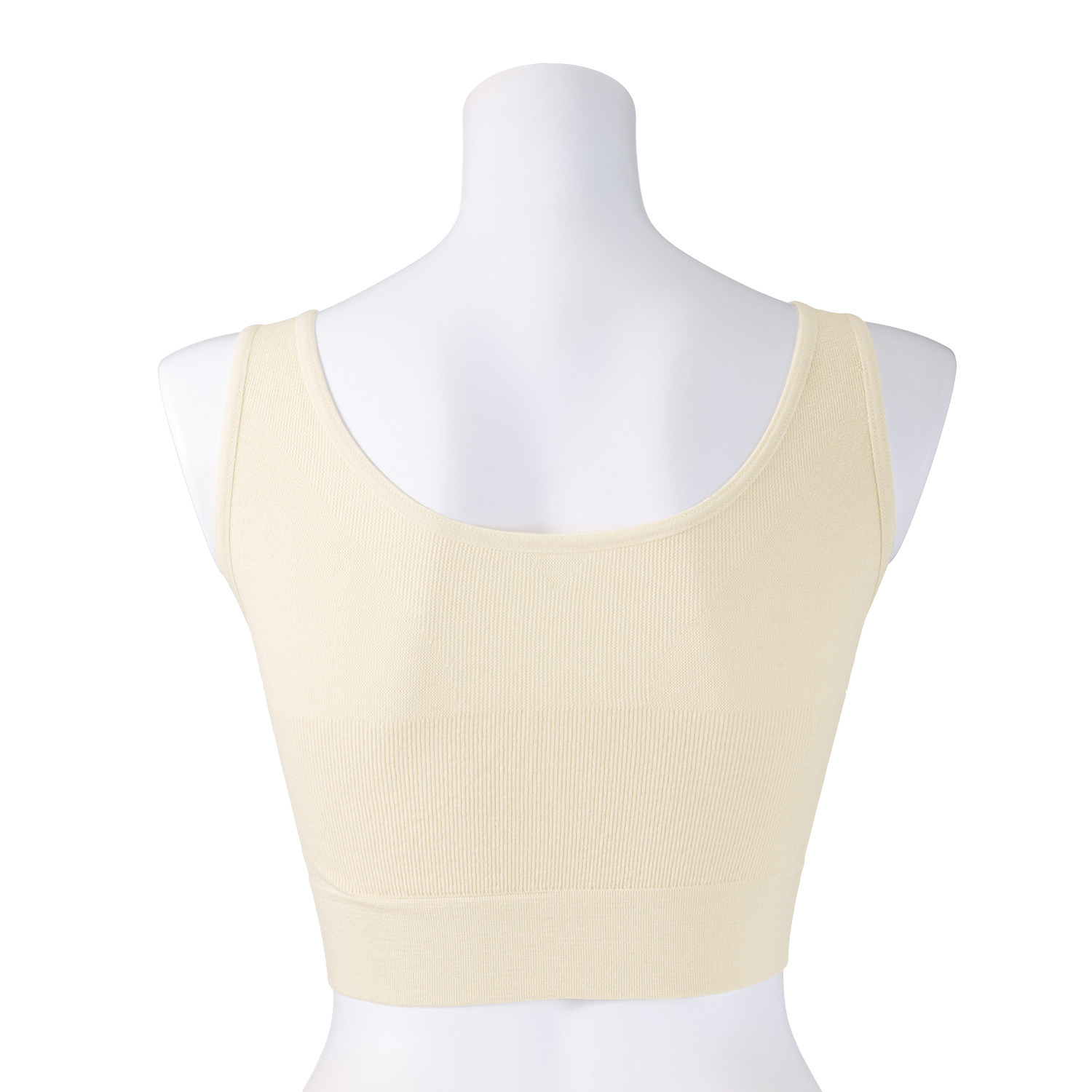 ジュエル ぐ〜んと伸びる やさしくフィット ヒアルロン酸加工 綿混素材の成型編 ハーフトップ２枚セット