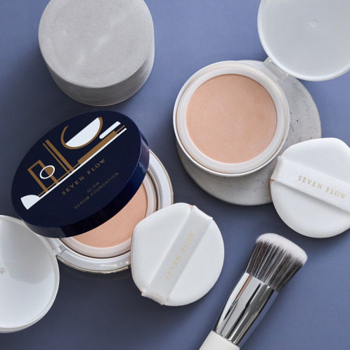 セブン フロー メイクしながらスキンケア 透明感ある上品ツヤ肌演出 1品11役! グロウセラム ファンデーション 2個分ブラシ付セット セブン フロー メイクしながらスキンケア 透明感ある上品ツヤ肌演出 1品11役! グロウセラム ファンデーション 2個分ブラシ付セット