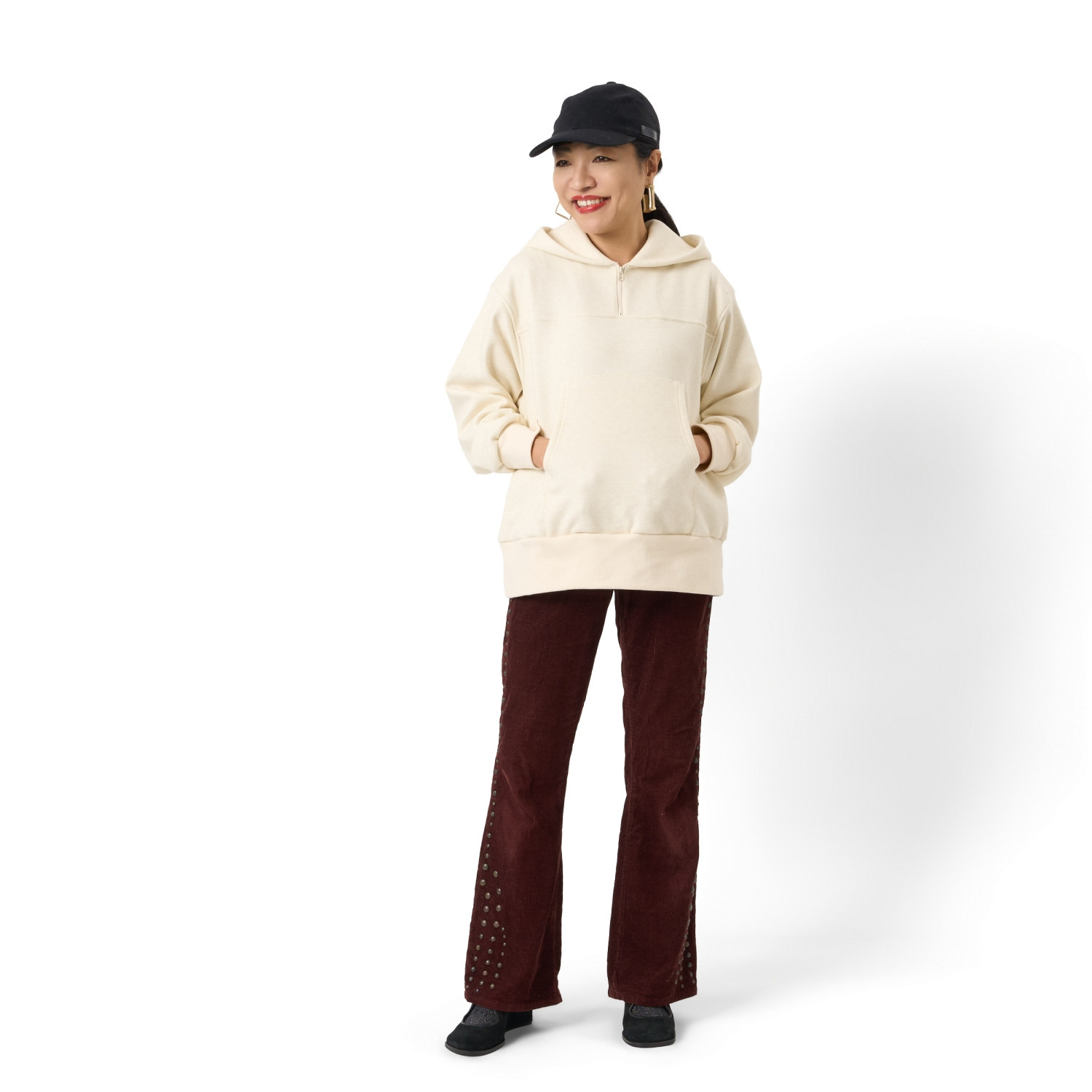 ミューリエ ジェットセッター気分で 快適おしゃれ 裏起毛フーディー