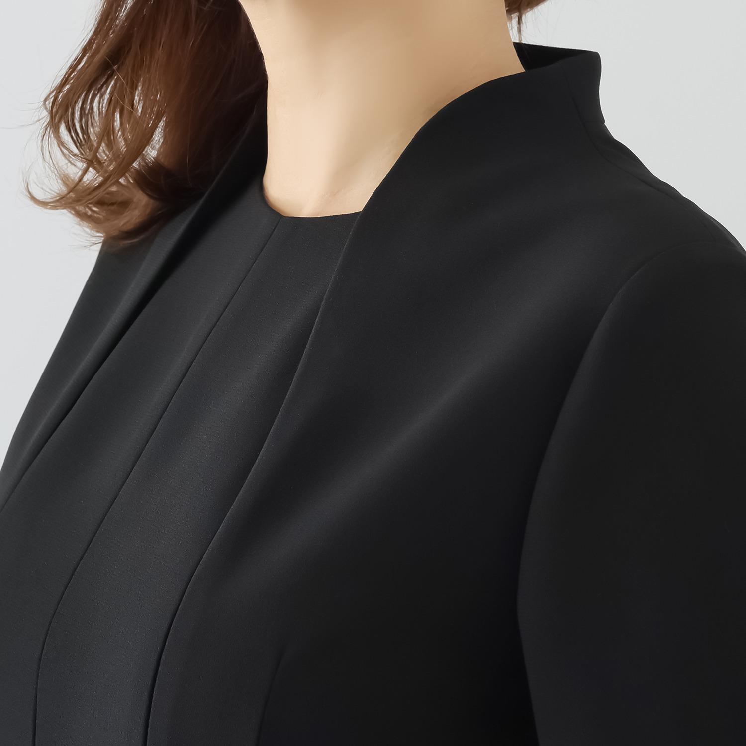 ニュイ ブラックフォーマル 洗濯機で洗える 前開きワンピース