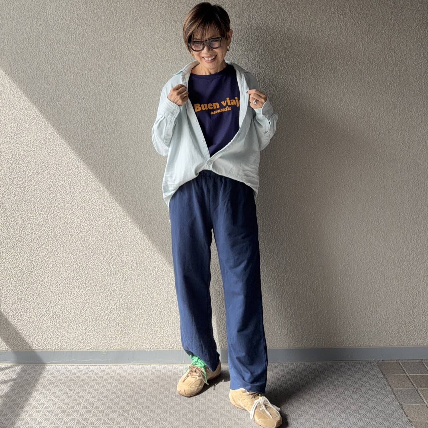 ラソエヌサーティスリー ディグリーズ ロゴプリント ロングＴシャツ