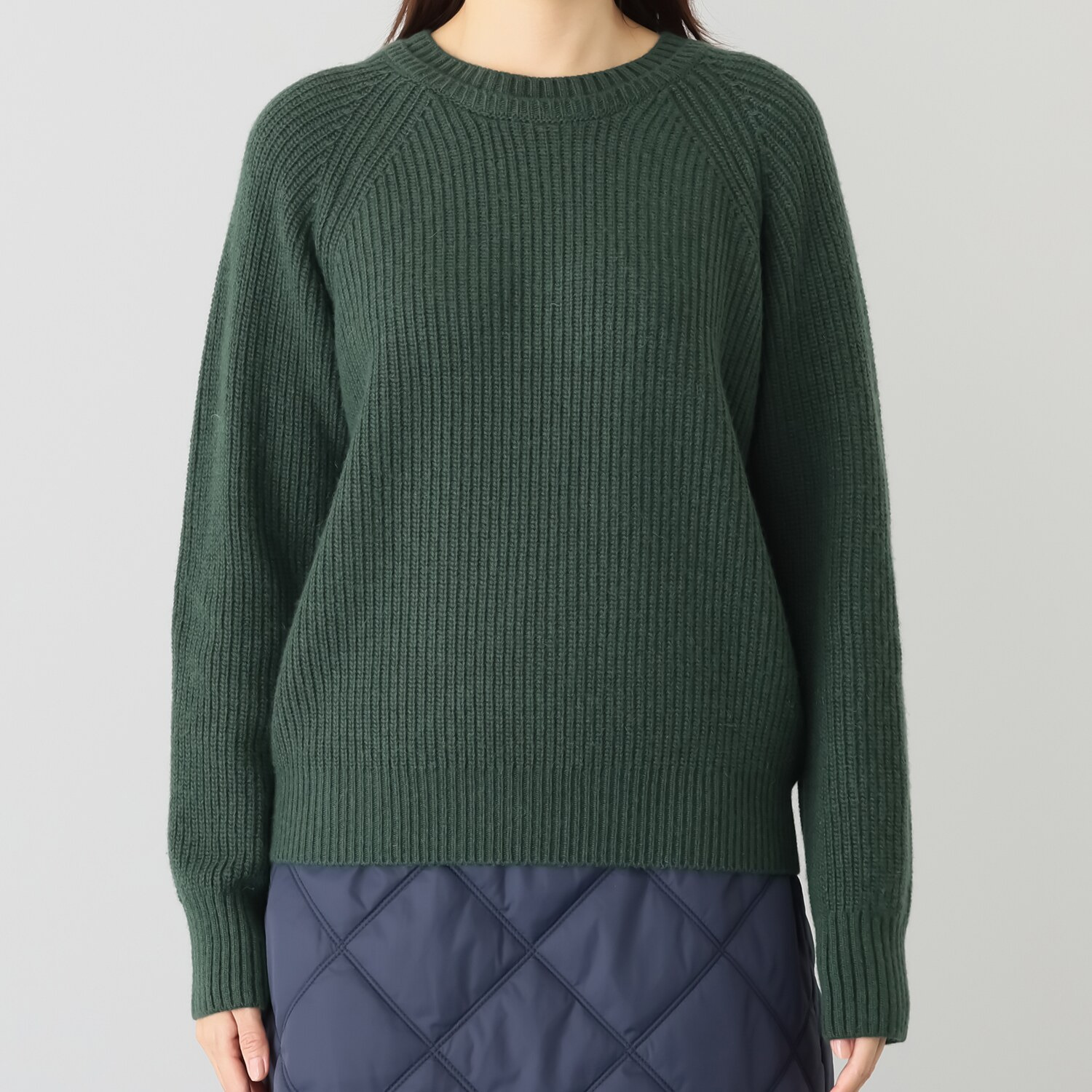 ラソエヌサーティスリー ディグリーズ 一枚でおしゃれにキマる エルボーパッチ 片畦ニットプルオーバー