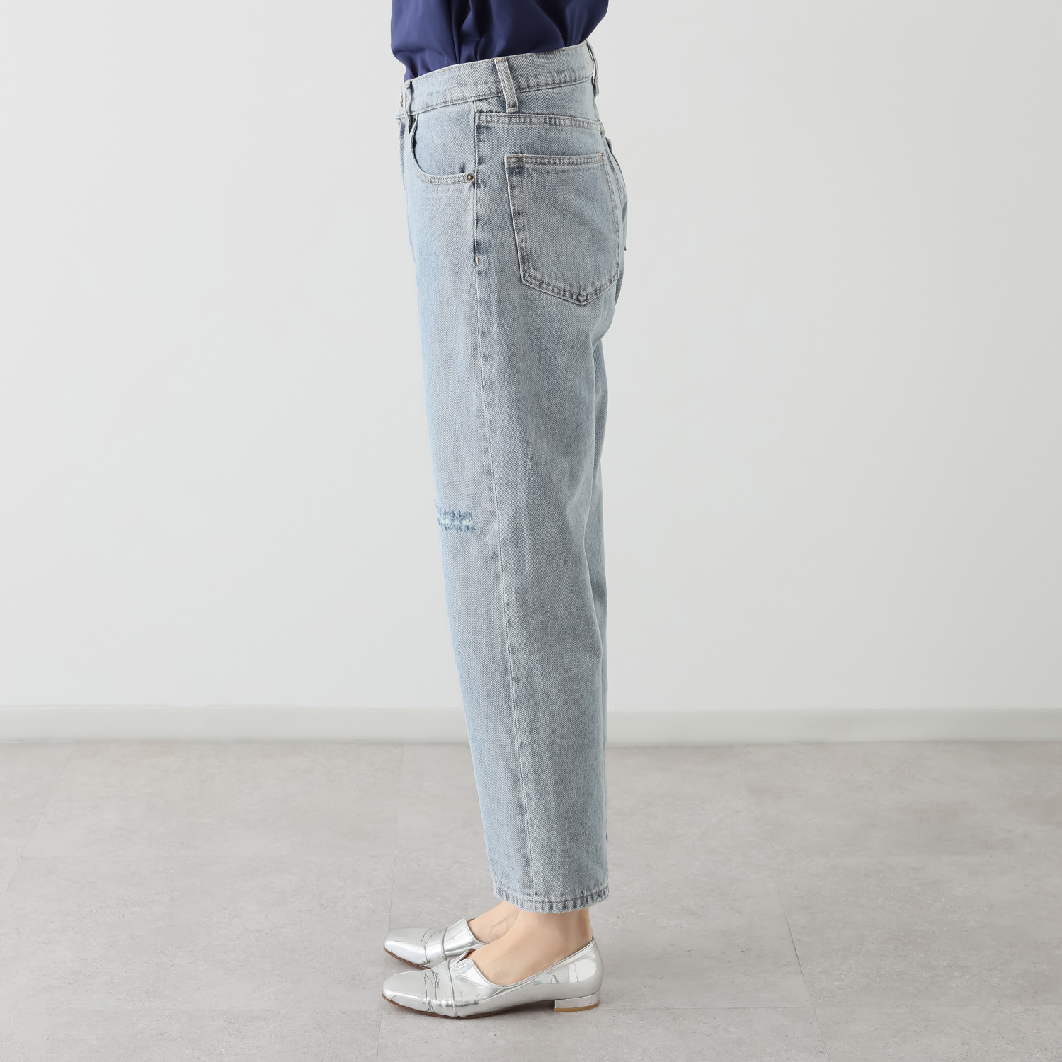 ラソエヌサーティスリー ディグリーズ ヴィンテージライク ストレートデニムパンツ