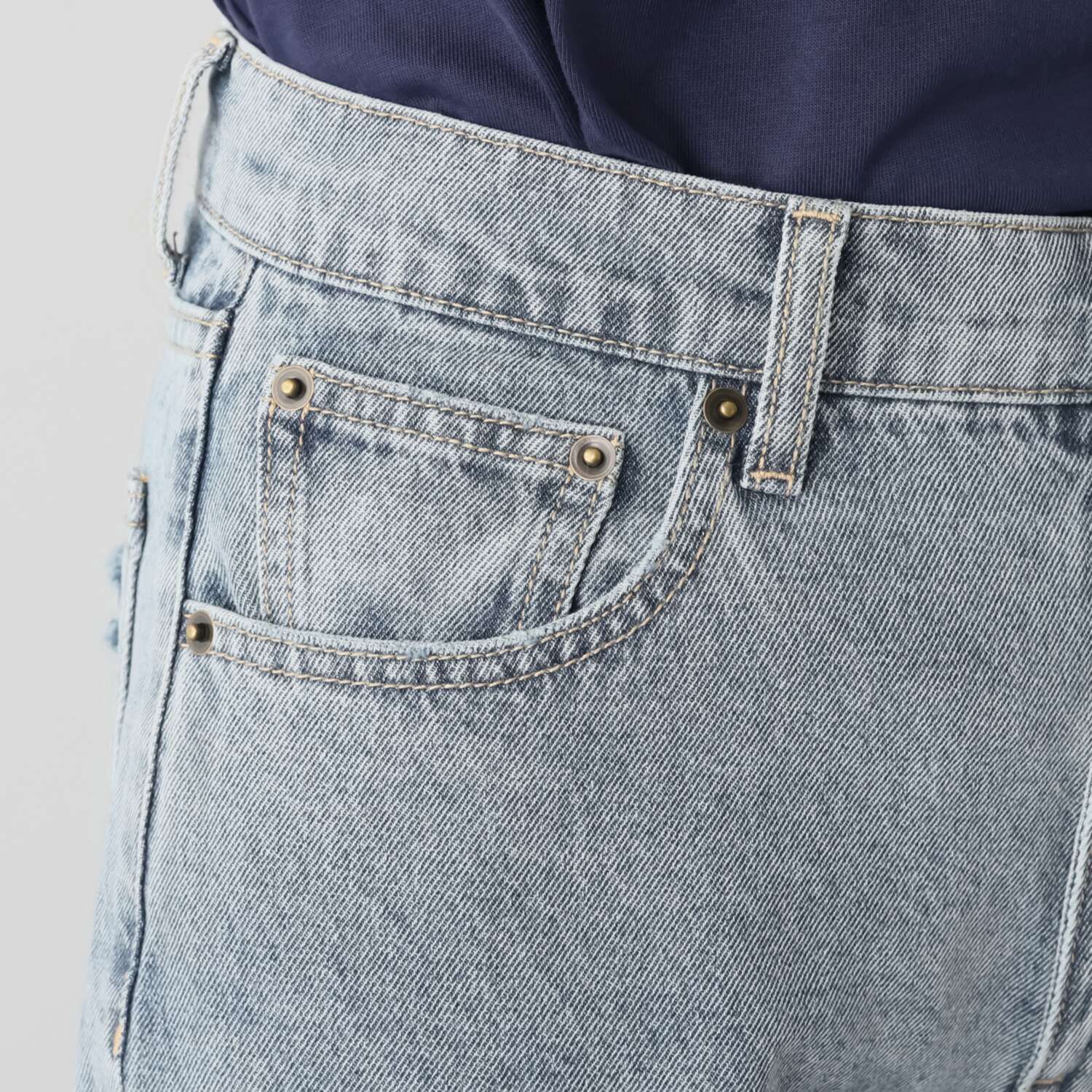 ラソエヌサーティスリー ディグリーズ ヴィンテージライク ストレートデニムパンツ