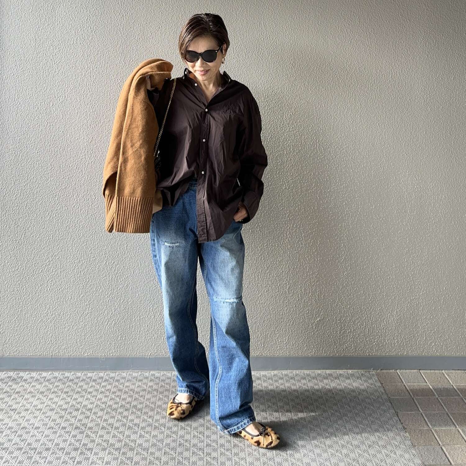 ラソエヌサーティスリー ディグリーズ ヴィンテージライク ストレートデニムパンツ