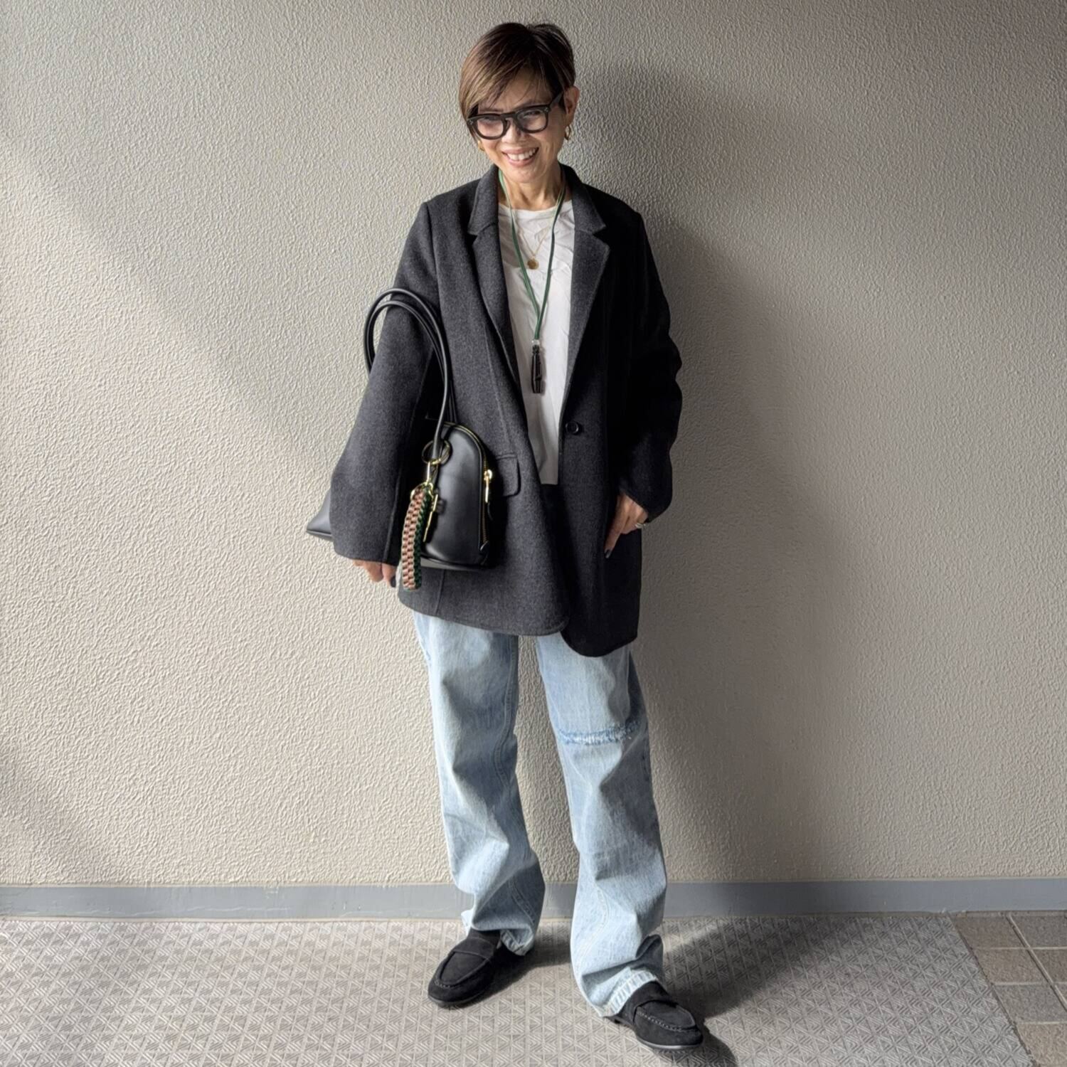 ラソエヌサーティスリー ディグリーズ ヴィンテージライク ストレートデニムパンツ