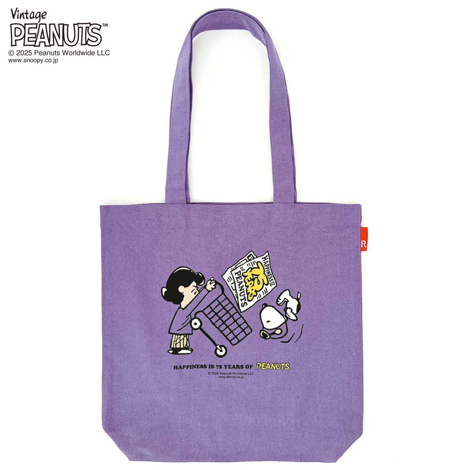 ルートート 祝　ピーナッツコミック 誕生７５周年 軽くて大容量！ リサイクルコットン トートバッグ